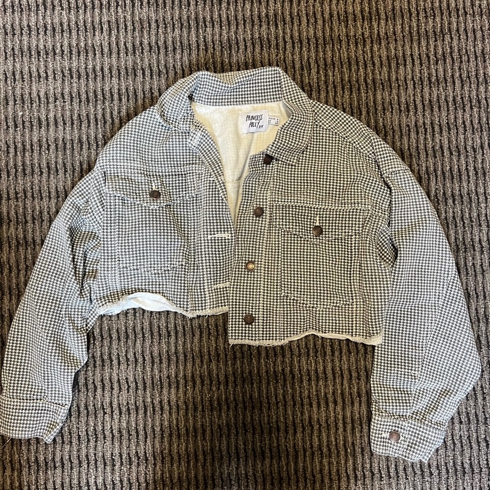 Princess Polly Cropped Gingham Jacket